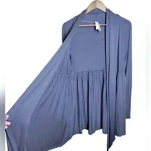 Kische blue open cardigan sweater - Picture 2 of 5